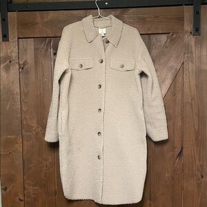 joie Women's Cream Longline Coat size small